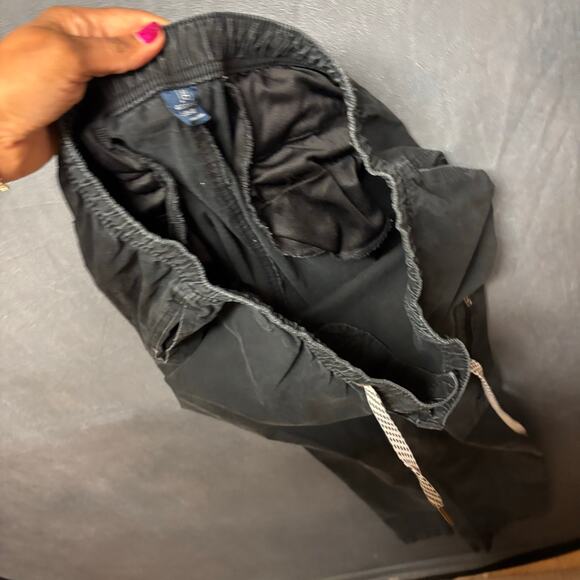 George Mens Black Jogger Pants Size L Elastic Waist Zip Pocket Skater Streetwear - Picture 14 of 14